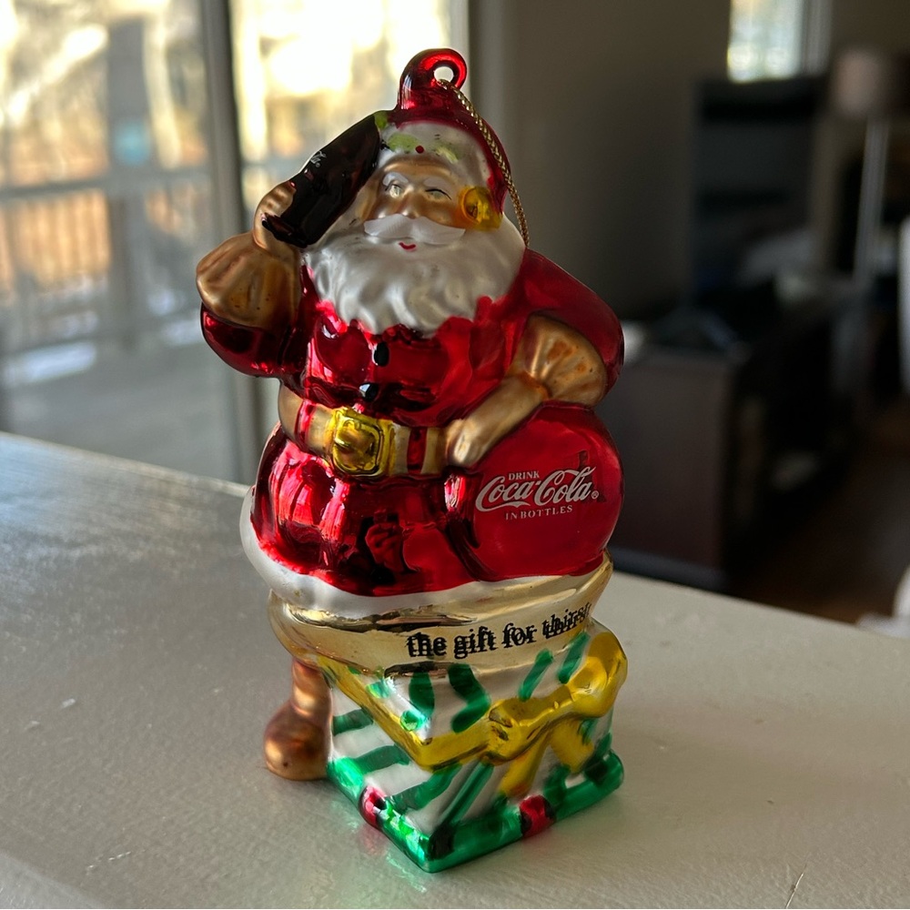 VTG Coca Cola Santa Ornament “the gift for thirst”